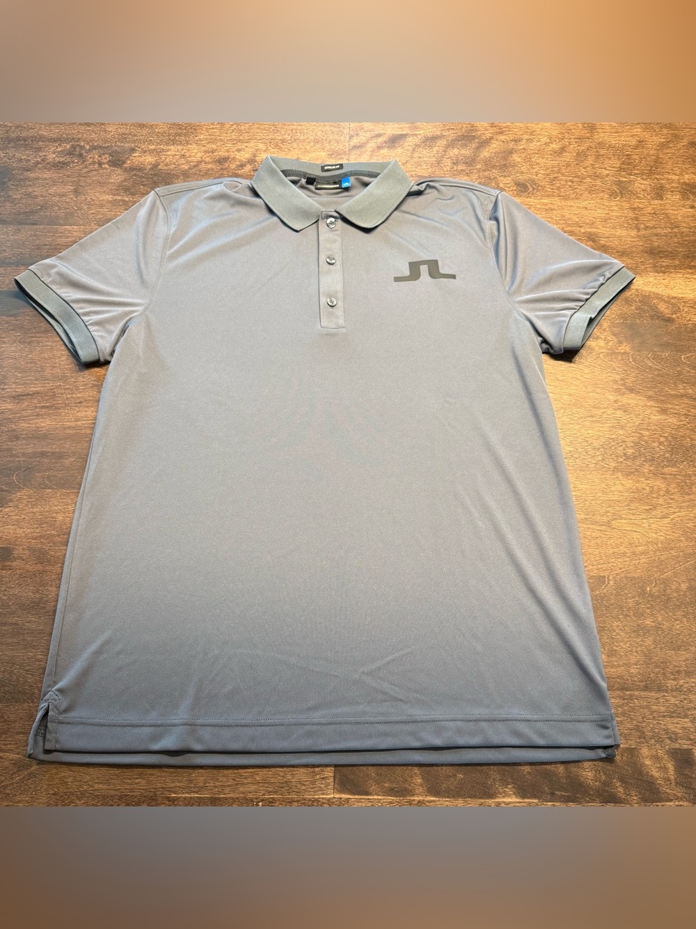 J.Lindeberg Men’s Big Bridge Gray Regular Fit TX Jersey Golf Polo Shirt